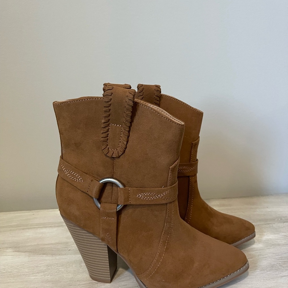 Brown Suede Ankle Boots